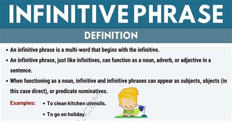 Infinitive Phrase: Definition and Examples • 7ESL