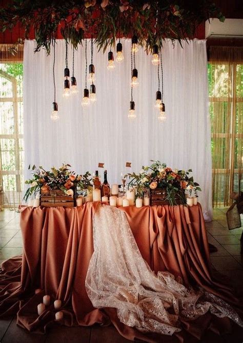 20 Indoor Sweetheart Wedding Table Ideas - Hi Miss Puff | Fall wedding diy, Diy wedding backdrop ...