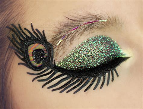 Peacock themed makeup - eye makeup - face lace Face Lace, Makeup Designs, Peacock, Eye Makeup ...