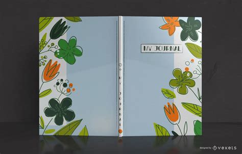 Nature Doodle Journal Book Cover Design Vector Download