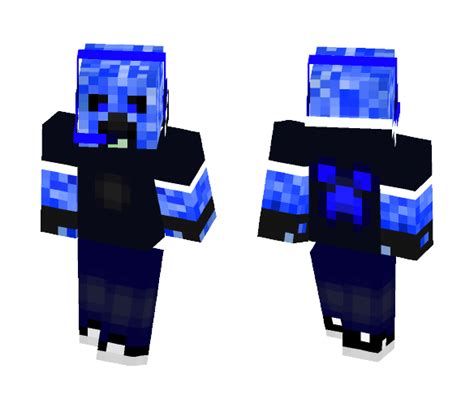 Download Blue creeper hoodie Minecraft Skin for Free. SuperMinecraftSkins