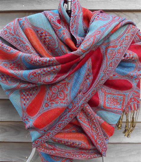 Festival Scarf,Cashmere Shawl,Pashmina,Blue Pashmina,Red Shawl,Paisley Pashmina,Pashmina Scarf ...