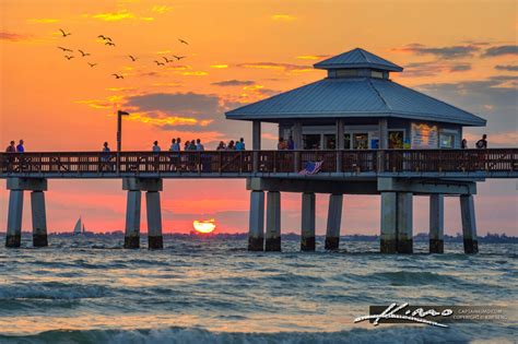 Fort Myers Pier Sunset Rembrance | HDR Photography by Captain Kimo