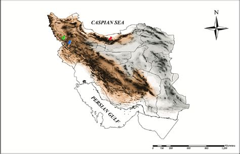 Study area in the Zagros and Elburz Mountains of Iran (This map is ...