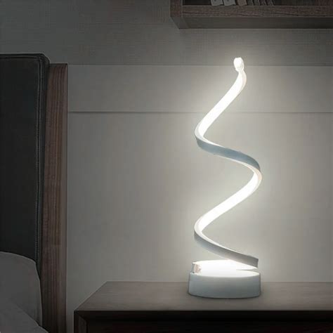 Creative Design Spiral Modern Table Light Acrylic Table Lamps For Bedroom Beside Lamp Home Decor ...