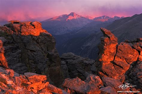 Longs Peak Sunset : Rocky Mountain National Park, Colorado : Colorado Mountain Photos by Tad Bowman