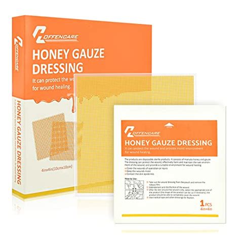 Honey Wound Dressing, 4" X 4" Manuka Honey Wound Care, Medical Grade ...