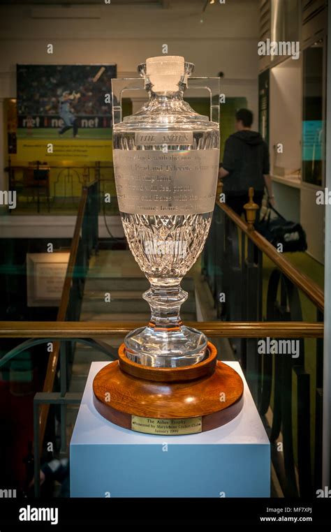 London, United Kingdom - June 26, 2016 : The Ashes Trophy which was ...