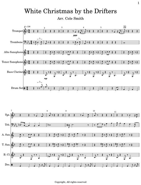 White Christmas by the Drifters - Sheet music for Trumpet, Trombone, Alto Saxophone, Tenor ...