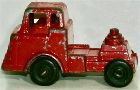 VINTAGE BARCLAY METAL MITES RED SEMI TRUCK TRACTOR FOR CAR TRANSPORTER ca. 1960s $2.99 - PicClick
