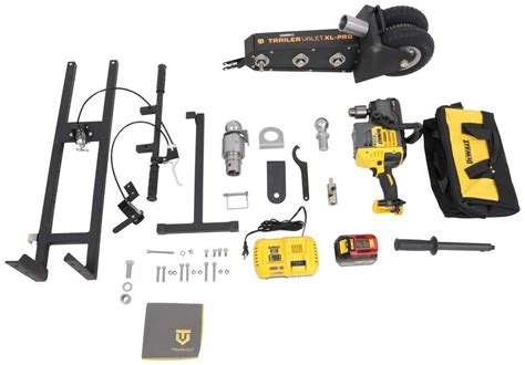 Trailer Valet XL-Pro Trailer Dolly - Drill-Powered - 2" and 2-5/16" Hitch Ball - 1,200 TW ...