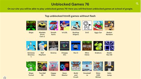 Unblocked Games 76: A Gateway to Endless Fun and Entertainment