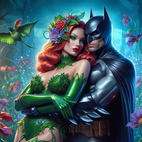 Batman cuddling Poison Ivy by setois3 on DeviantArt