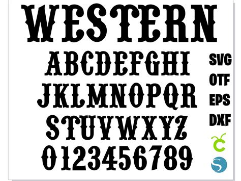 Country Font Rodeo font svg Western font SVG fonts Cowboy font SVG silhouette Alphabet font svg ...