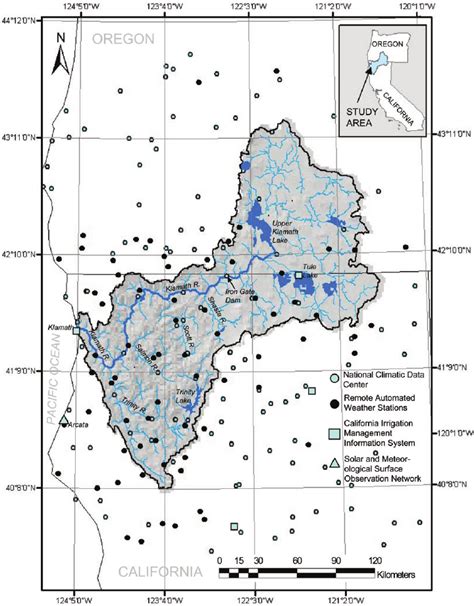 Map of Klamath River Basin, Klamath River study area below Irongate... | Download Scientific Diagram