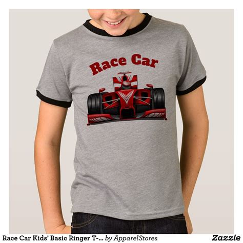 Race Car Kids' Basic Ringer T-Shirt