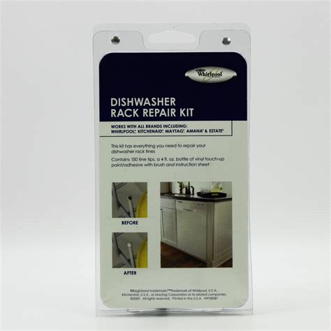 Genuine OEM 4396840RC Whirlpool Dishwasher Tine Tip Rack Repair Kit ...