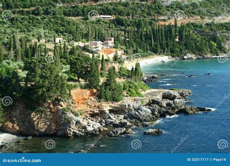 Mani peninsula coast stock image. Image of cost, greek - 33317117