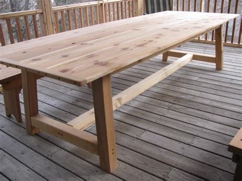 Large Outdoor Dining Table - Cedar | Outdoor dining table diy, Outdoor ...