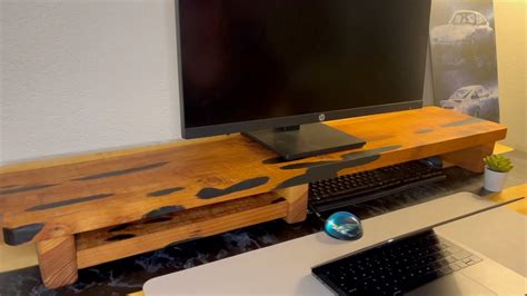 DIY Monitor Stand with Built in Shelf | Desk Organization & Ergonomics ...