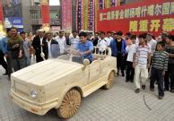 Wooden electric car from China