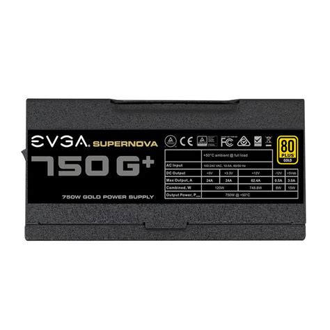 EVGA SuperNOVA 750 G+ 80 Plus Gold 750W Full Modular Power Supply (PSU)