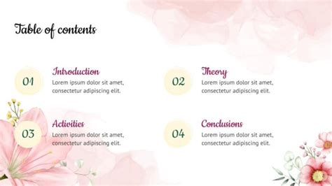 Beautiful Pink Floral Template - SlidesCorner