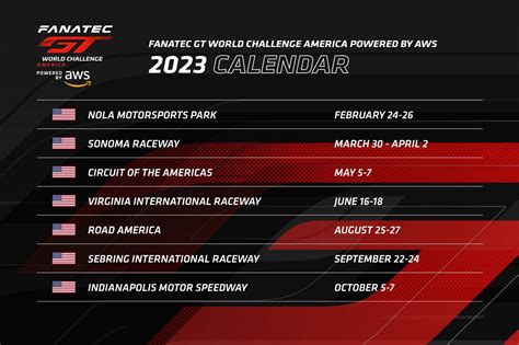 SRO Motorsports America Announces Action Packed 2023 Race Schedule ...