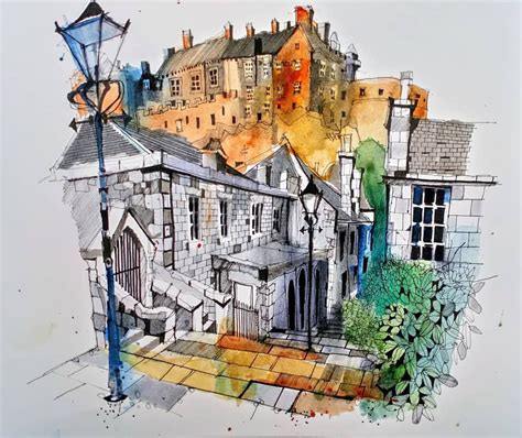 Edinburgh Castle #workshops #sketch #pensketch #workshopdemo #castle #edinburgh #edinburghcastle ...