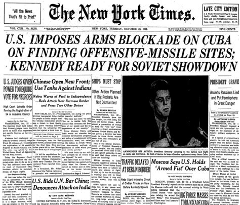 The Cuban Missile Crisis and Its Relevance Today - The New York Times