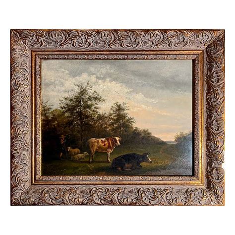 Pastoral Landscape / Oil on Canvas / Signed by F. Allen, 19th Century ...