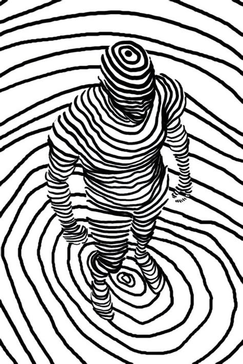 Dashed and Contour Line drawings. Complex Simplicity in a Black-White Artworks