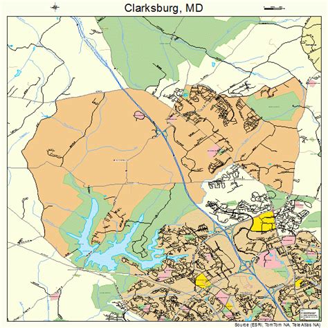 Clarksburg Maryland Street Map 2417350