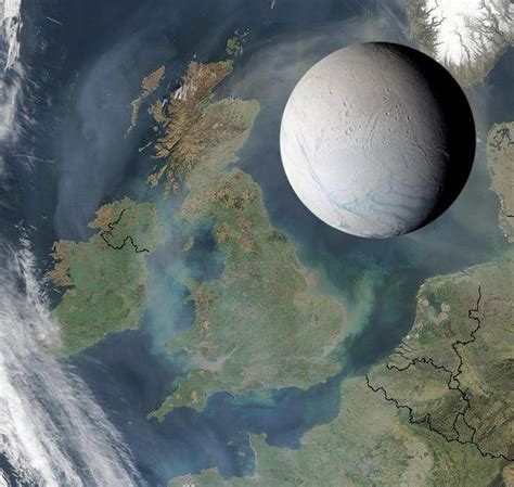 Enceladus to Scale