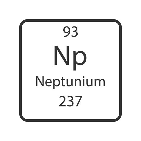 Neptunium symbol. Chemical element of the periodic table. Vector illustration. 10426871 Vector ...