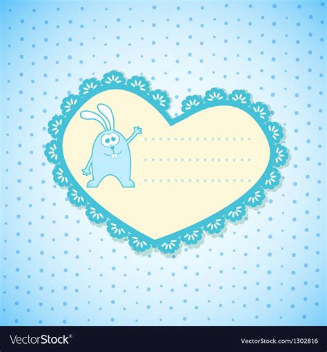 Baby frame on blue background Royalty Free Vector Image