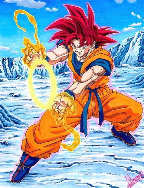 Goku Super Saiyan god | Anime dragon ball goku, Dragon ball super goku ...