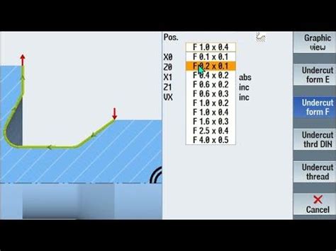 TYPE F Undercut | DIN 509 | Siemens Turning - YouTube