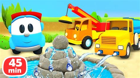 Car cartoons full episodes | Learn colors for kids with Leo the Truck ...