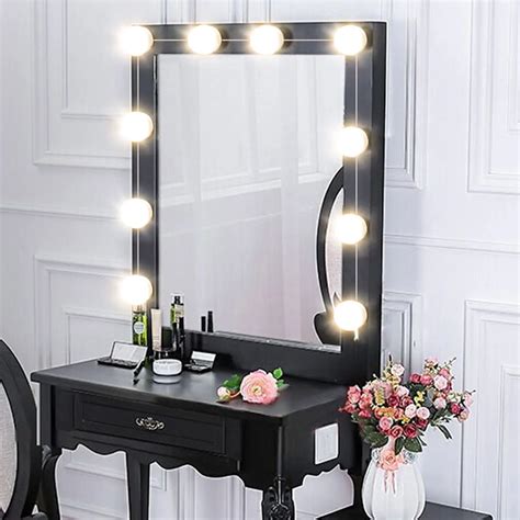 20W Makeup Mirror LED Lights 10 Hollywood Vanity Light Bulbs for Dressing Table with Dimmer and ...