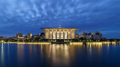 Premium Photo | A night view of the parliament building