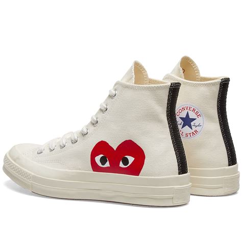 Comme des Garcons Play x Converse Chuck Taylor 1970s Hi Beige | END.