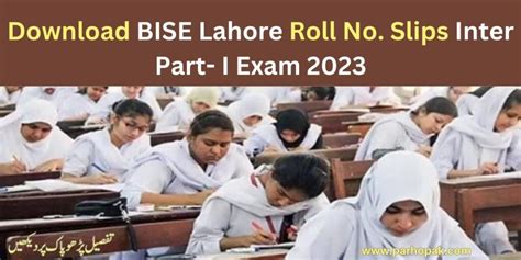 BISE Lahore Roll Number slip 2023 - Parho Pakistan