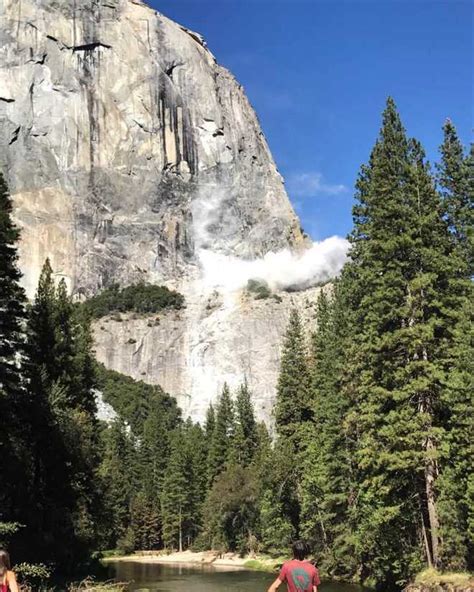 2nd rockslide at El Capitan in Yosemite National Park