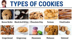 Types of Cookies: List of 25 Popular Cookie Types in English - English ...