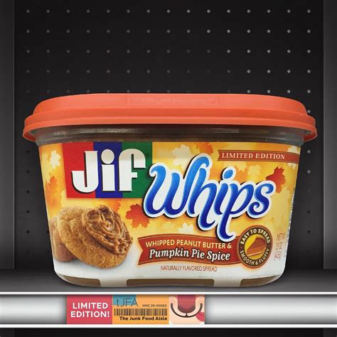 Jif Whips: Whipped Peanut Butter & Pumpkin Pie Spice - The Junk Food Aisle