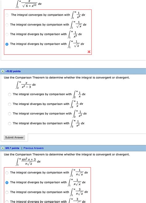 (Get Answer) - Use The Comparison Theorem To Determine Whether The Integral Is...| Transtutors