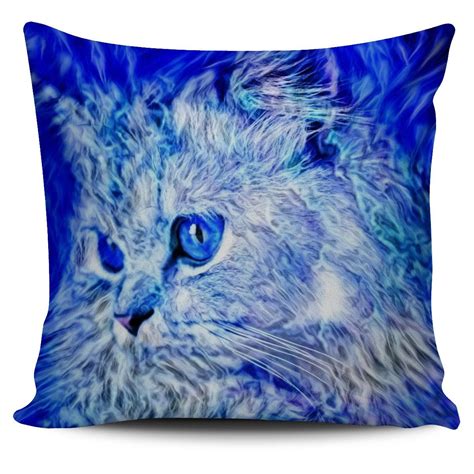 Blue Cat Pillow Cover | Cat pillow cover, Cat pillow, Pillow covers