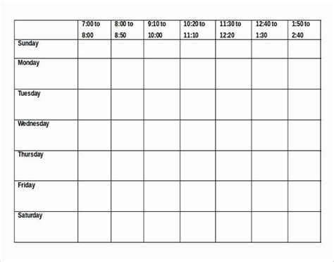 School Schedule Template Word Beautiful 16 Microsoft Word 2010 format Timeta… | Classroom ...