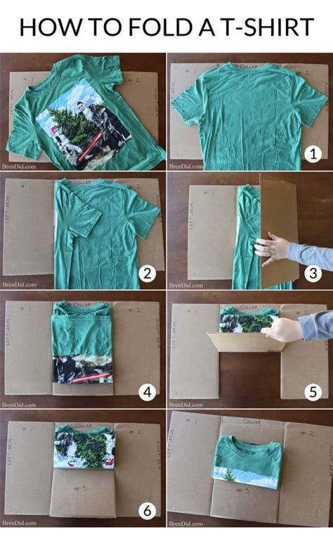 Make an Easy DIY T-Shirt Folding Device from a Cardboard Box - Bren Did